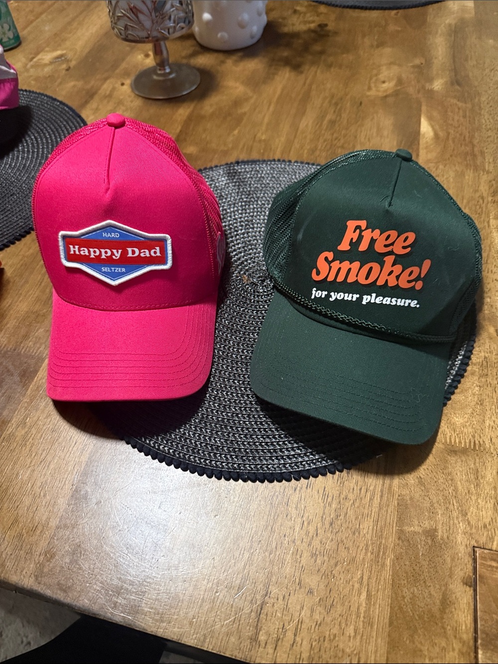 Happy Dad Pink Trucker Hat - Men Accessories Hats